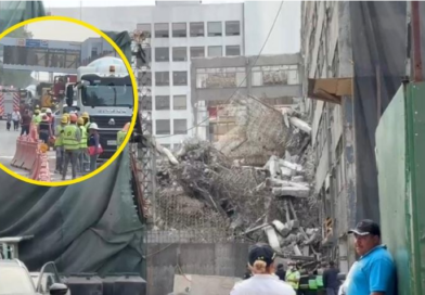 Colapsa edificio sobre Avenida San Antonio Abad en la Ciudad de México.