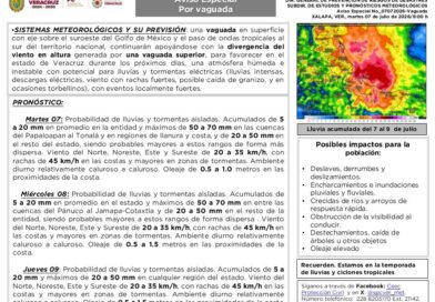 PC emite Aviso Especial por lluvias prolongadas en el estado