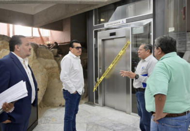 Supervisa presidente de la Jucopo trabajos de mantenimiento al inmueble del Congreso