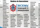 Nombres de generaciones de la Benemérita y Centenaria Escuela Normal Veracruzana ‘Enrique C. Rébsamen’