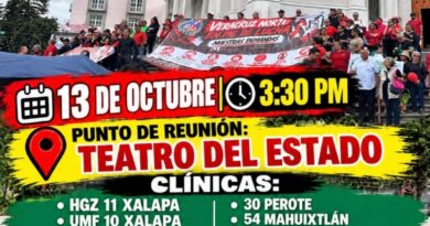 Marcha nacional del sector salud, por un salario justo y un hospital seguro, martes 13 2026